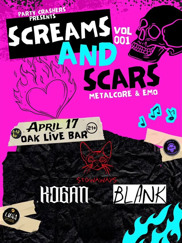 Screams and Scars - Metalcore & Emo: Volume 001 Poster