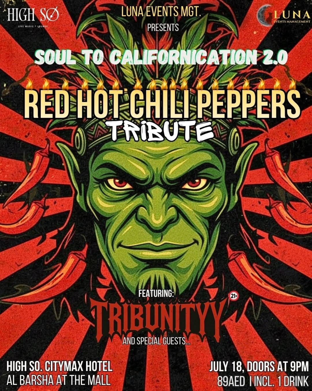 Soul to Californication 2.0: Red Hot Chilli Peppers Tribute Poster