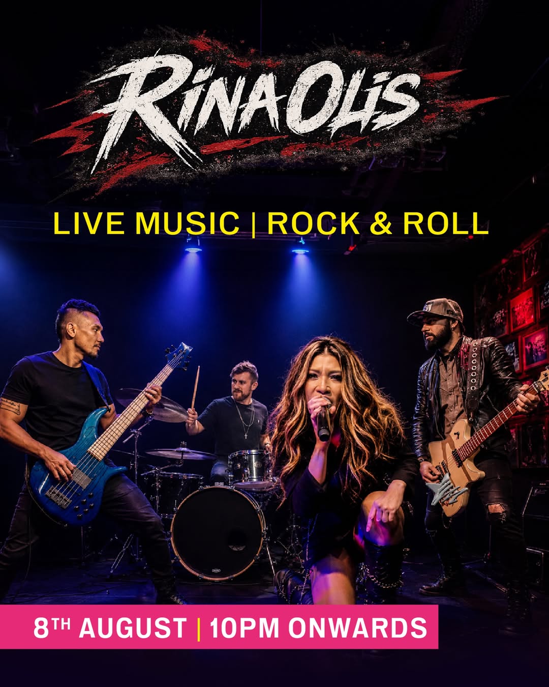 Rina Olis: Live Music | Rock & Roll Poster